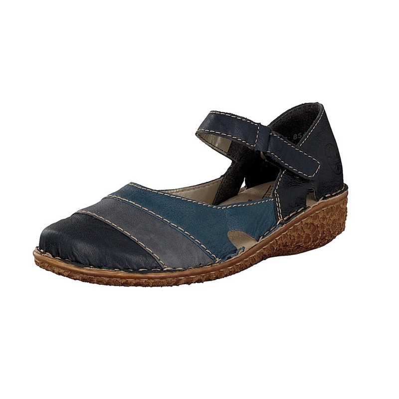 Slip On Rieker M0950-14 Para Mulher - Azuis